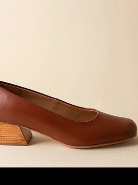 Huma Blanco "Luisa" Leather Pumps in Cognac/Cinnamon ● US 7.5 / EU 37